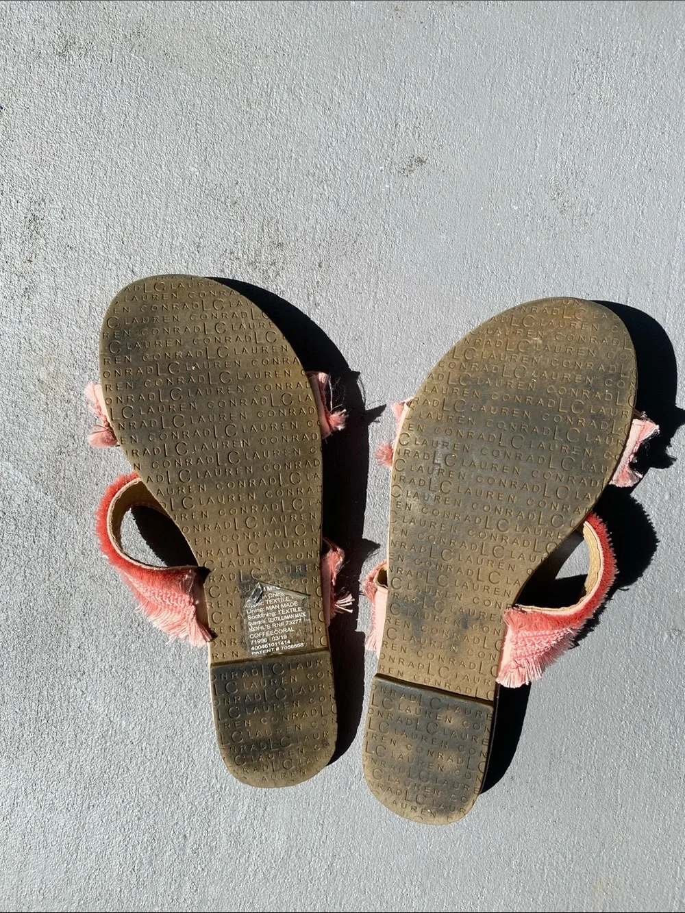 4/$20 Lauren Conrad pink sandals